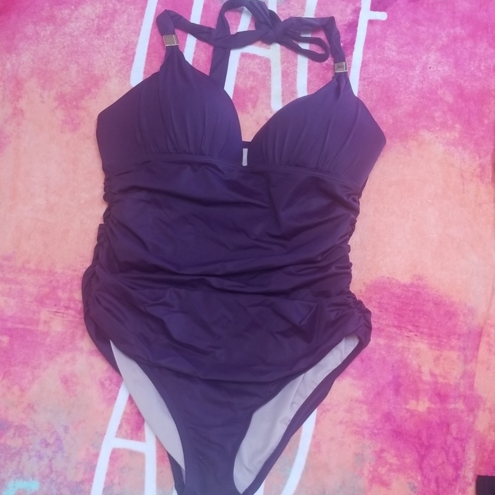 Victoria Secret slimming one piece large plum